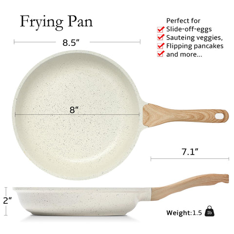 ESLITE LIFE induction-ready ceramic pan with even heat distribution for balanced sautéing.