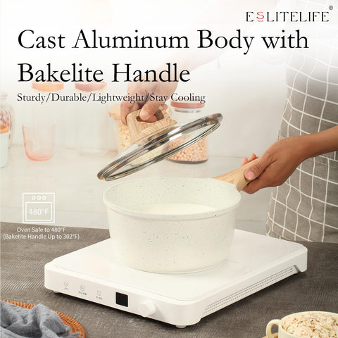 ESLITE LIFE die-cast aluminum body delivers quick, even heating for reliable results.