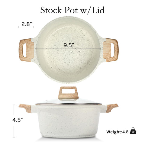 ESLITE LIFE granite nonstick coating for easy food release and cleanup.