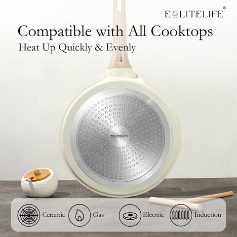 ESLITE LIFE pancake griddle pan delivers even browning on all cooktops