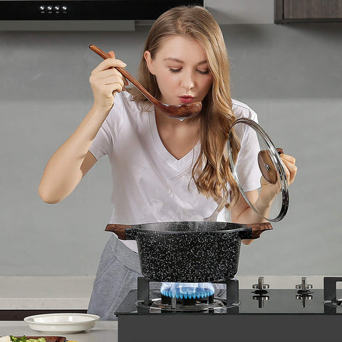 ESLITE LIFE stock pot induction-base, demonstrates even heat distribution on compatible cooktops
