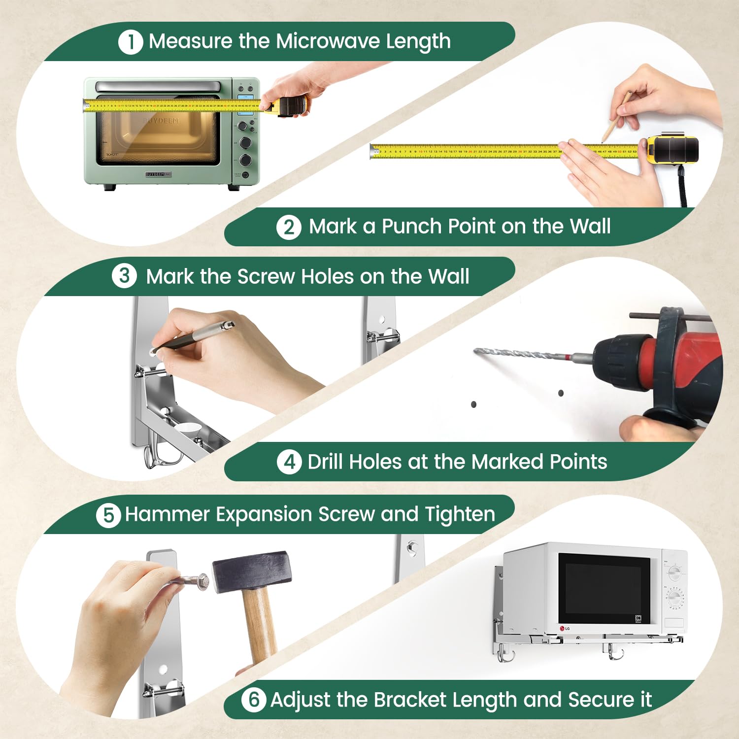 EsLuker.ly easy wall installation with included screws and anchors.