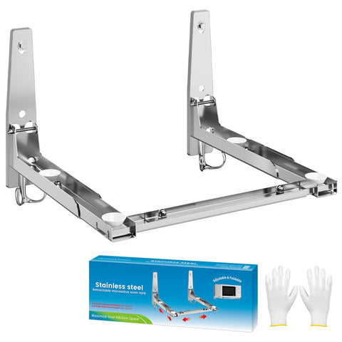 EsLuker.ly microwave wall mount bracket installed, freeing counter space.