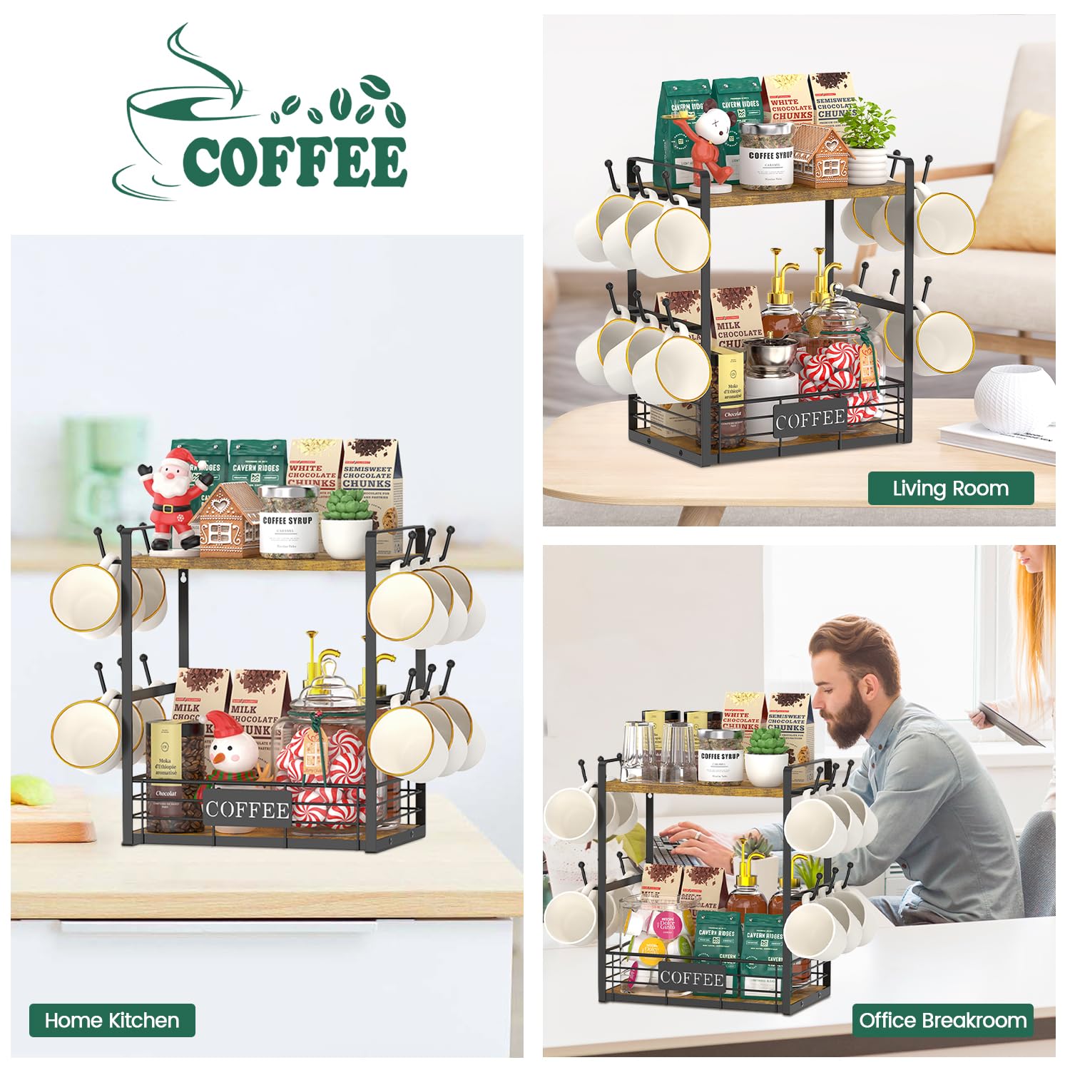Sleek, modern silhouette adds style to any coffee station.