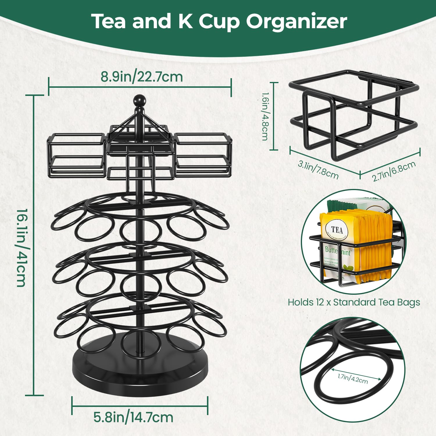 EsLuker.ly top-handle-for-mobility enables easy repositioning of the organizer.