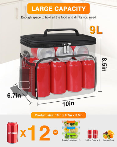 esouler insulated lunch bag with 3-layer design keeps food fresh.