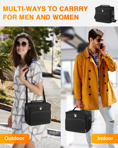 esouler lunch bag wide-opening design enables easy packing.