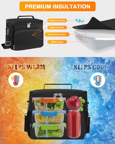 esouler multiuse lunch bag for work, school, or picnics.