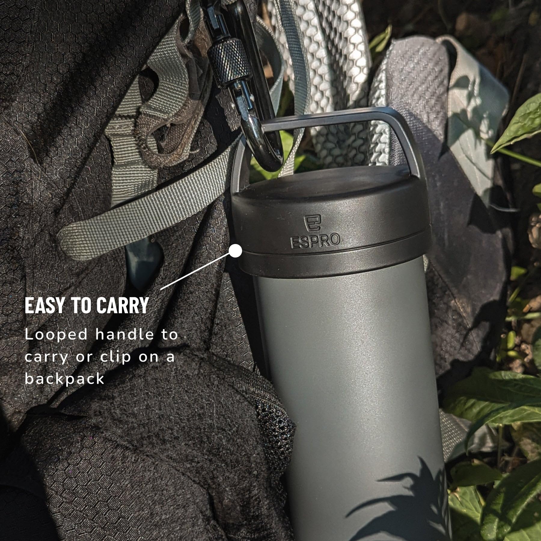 ESPRO P0 Ultralight compact storage fits in packs and purses.