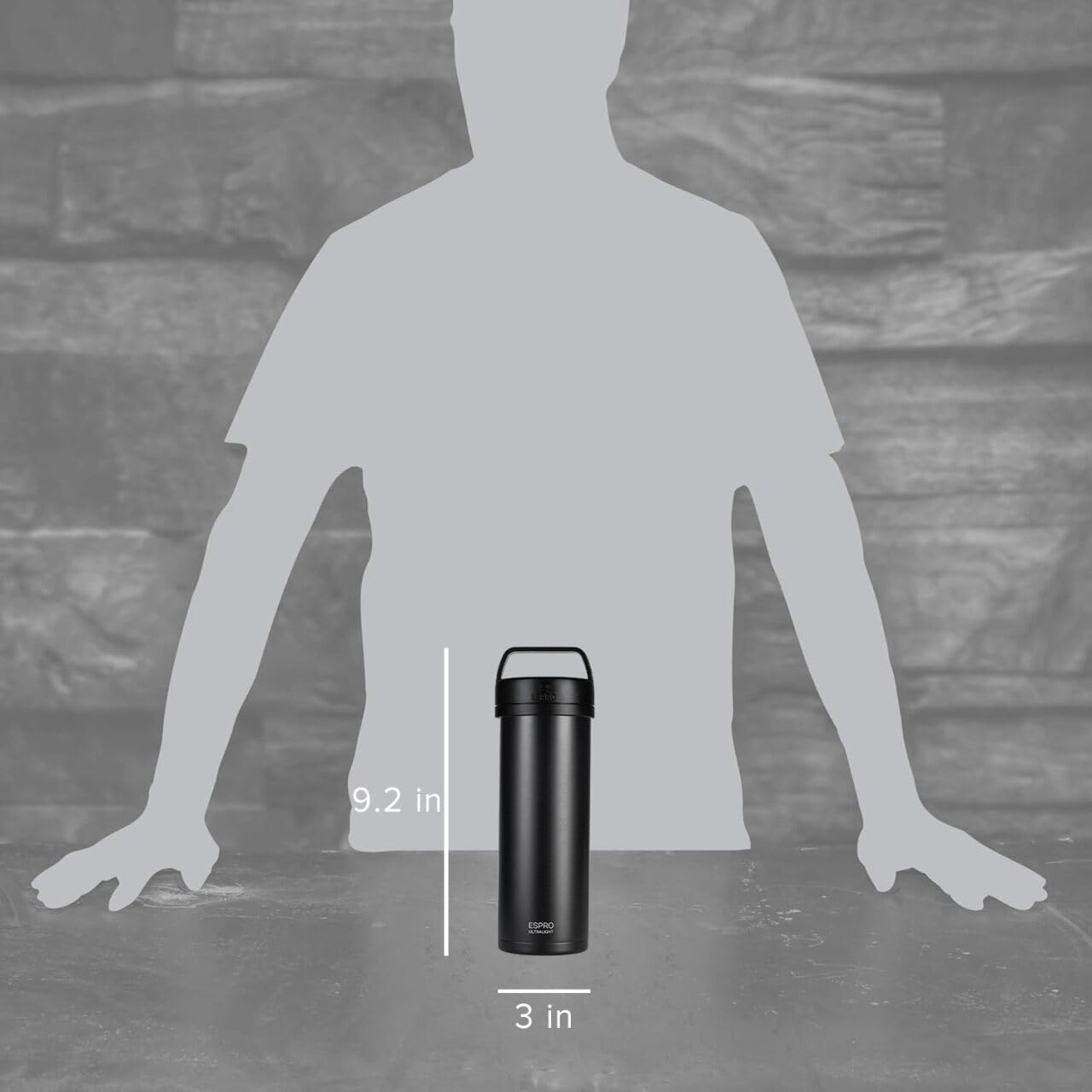 ESPRO P0 Ultralight filter detail emphasizes grit-free brewing for clean cups.