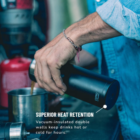 ESPRO P0 Ultralight thermal-retention showcases hours-long heat in outdoor settings.