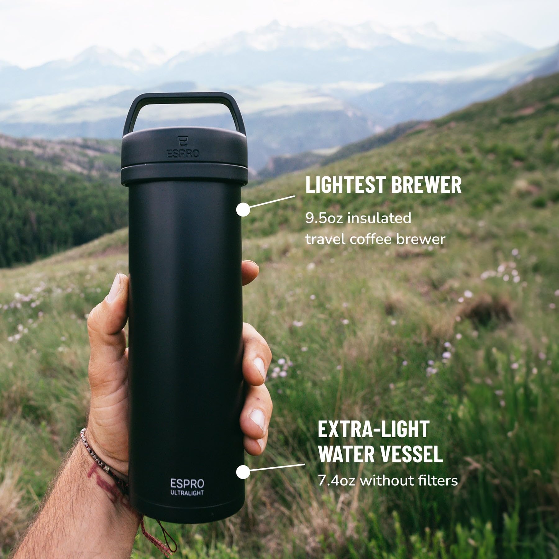 ESPRO P0 Ultralight travel bag-in-use shows compact design for packing.