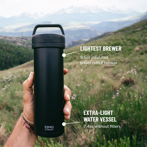 ESPRO P0 Ultralight travel bag-in-use shows compact design for packing.