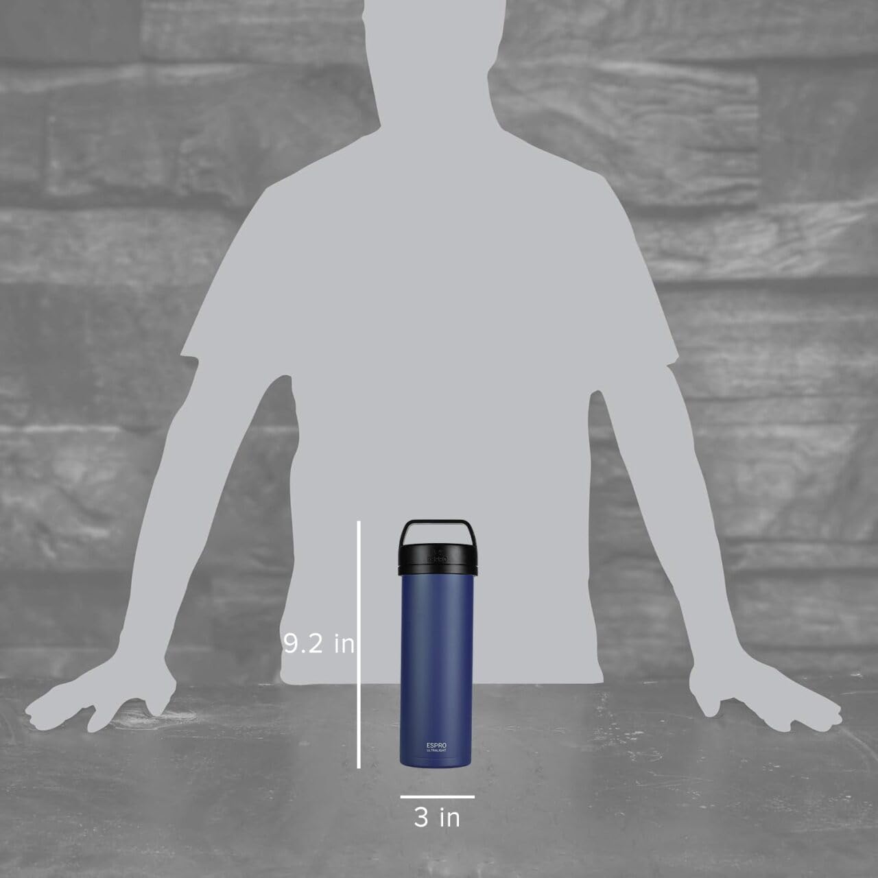ESPRO P0 Ultralight side handle highlights ergonomic grip for easy one-handed use.
