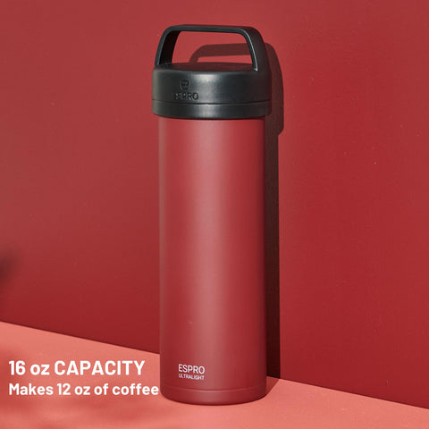 ESPRO P0 Ultralight Travel Press 16 ounce capacity designed for daily use.