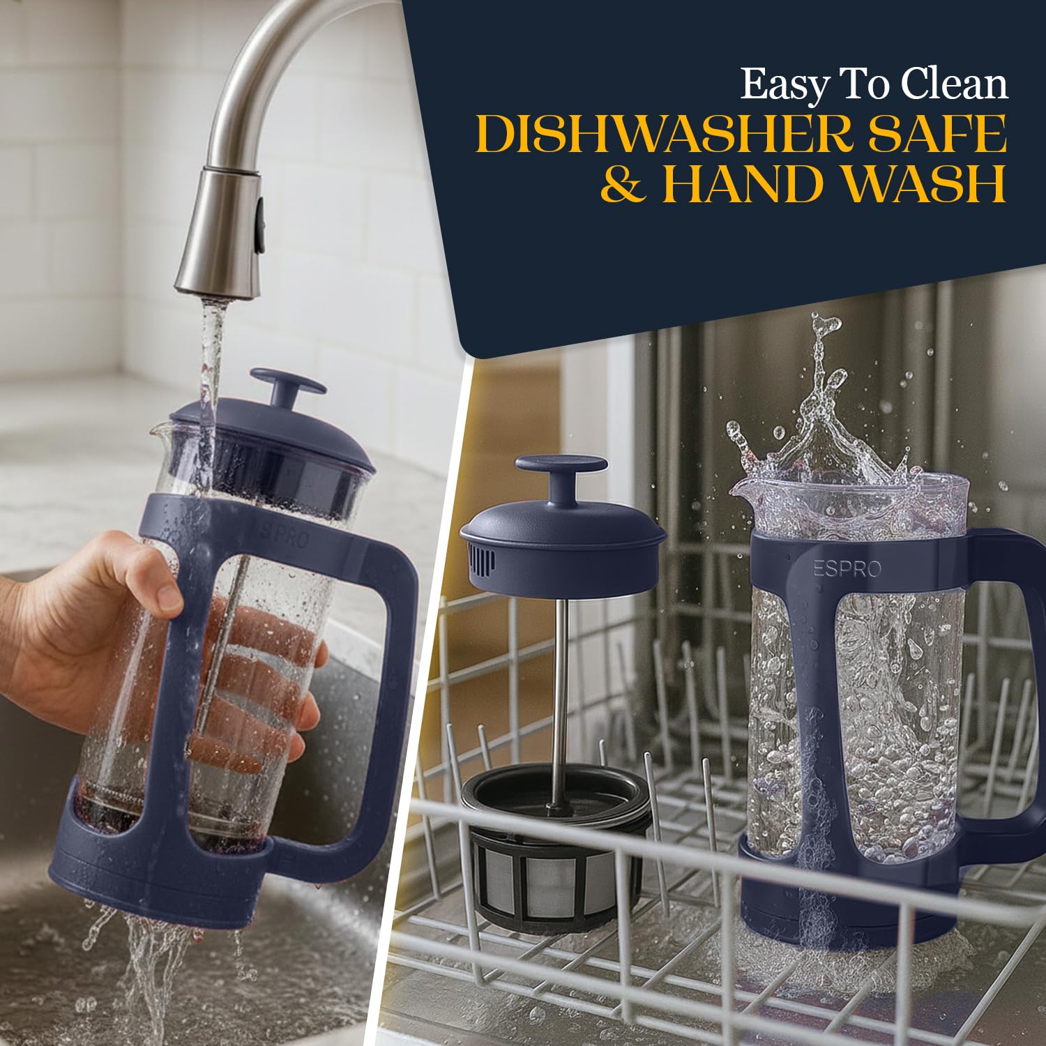 ESPRO P3 dishwasher safe and BPA-free for quick cleanup.