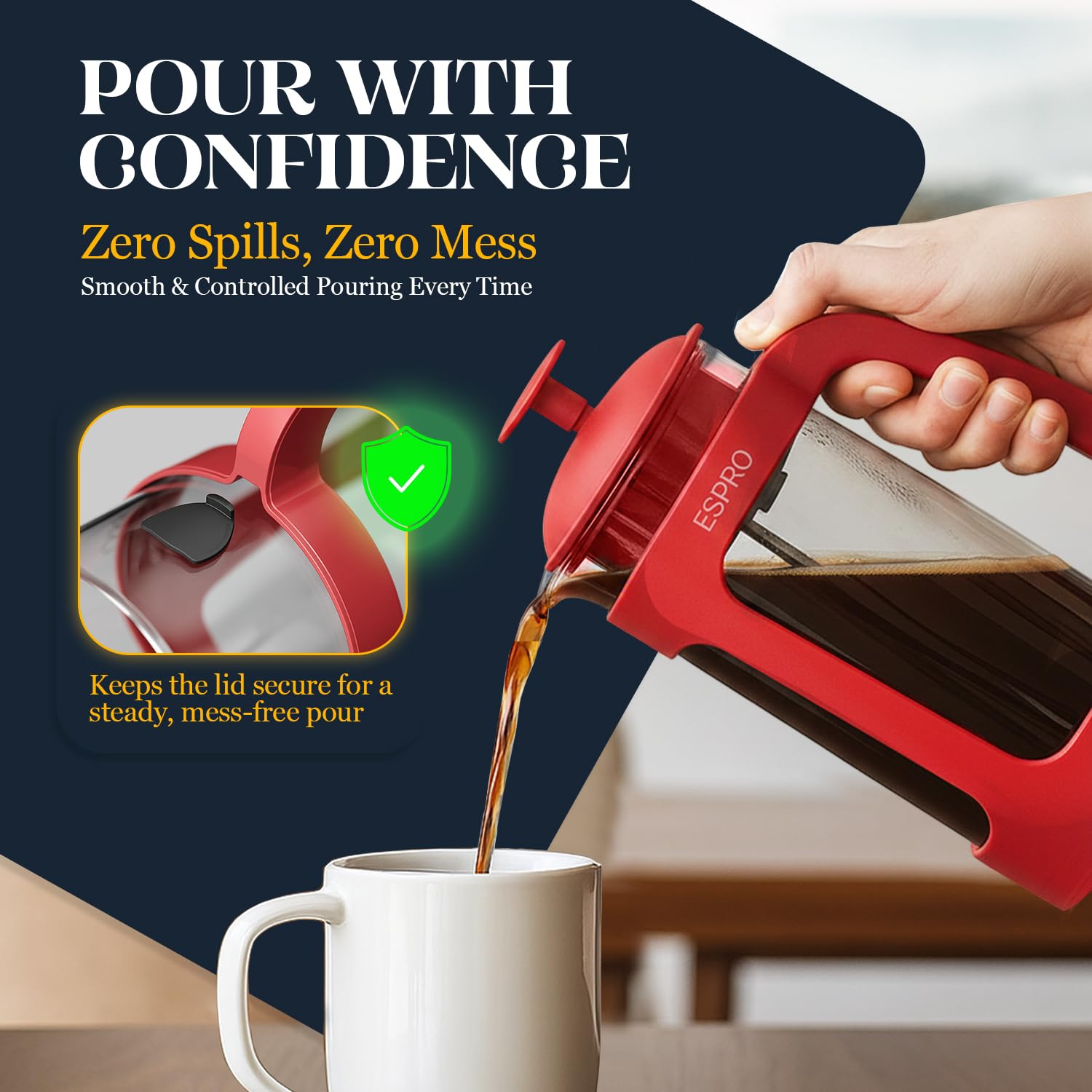 Elegant red ESPRO P3 design for a stylish kitchen