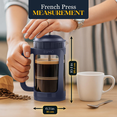 ESPRO P3 twist-lock safety latch secures the carafe during pour.