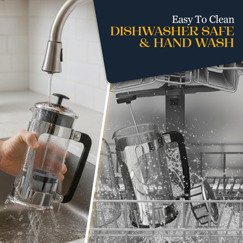 ESPRO P5 stainless steel press handle for durable, long-lasting performance.