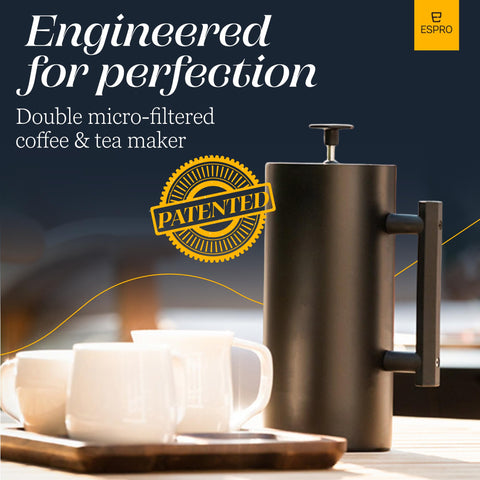 Double-filter closeup showing grit-free, smooth sips.