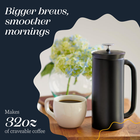 ESPRO P7 32oz capacity yields a full pot for sharing.