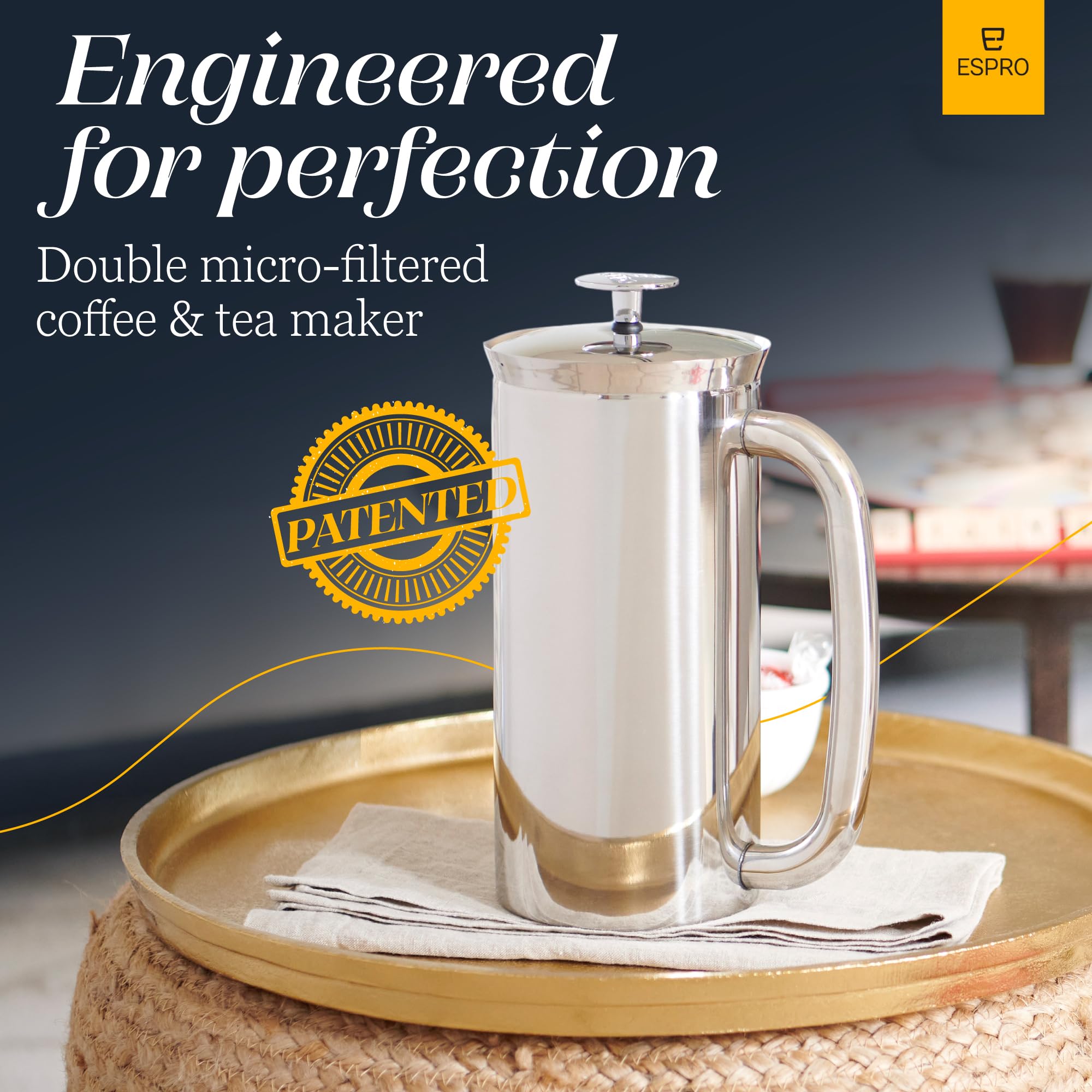 ESPRO P7 BPA-free materials ensure safe, rust-free construction.