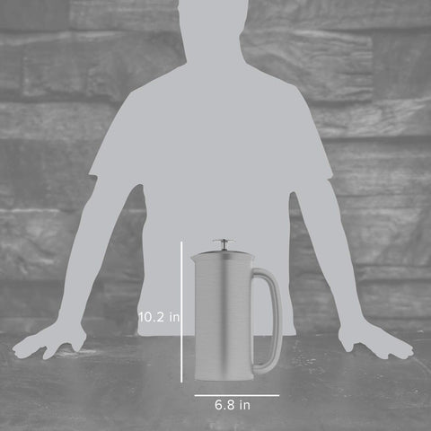 Espro P7 double micro-filter closeup shows grit-free brew and cleaner cups.