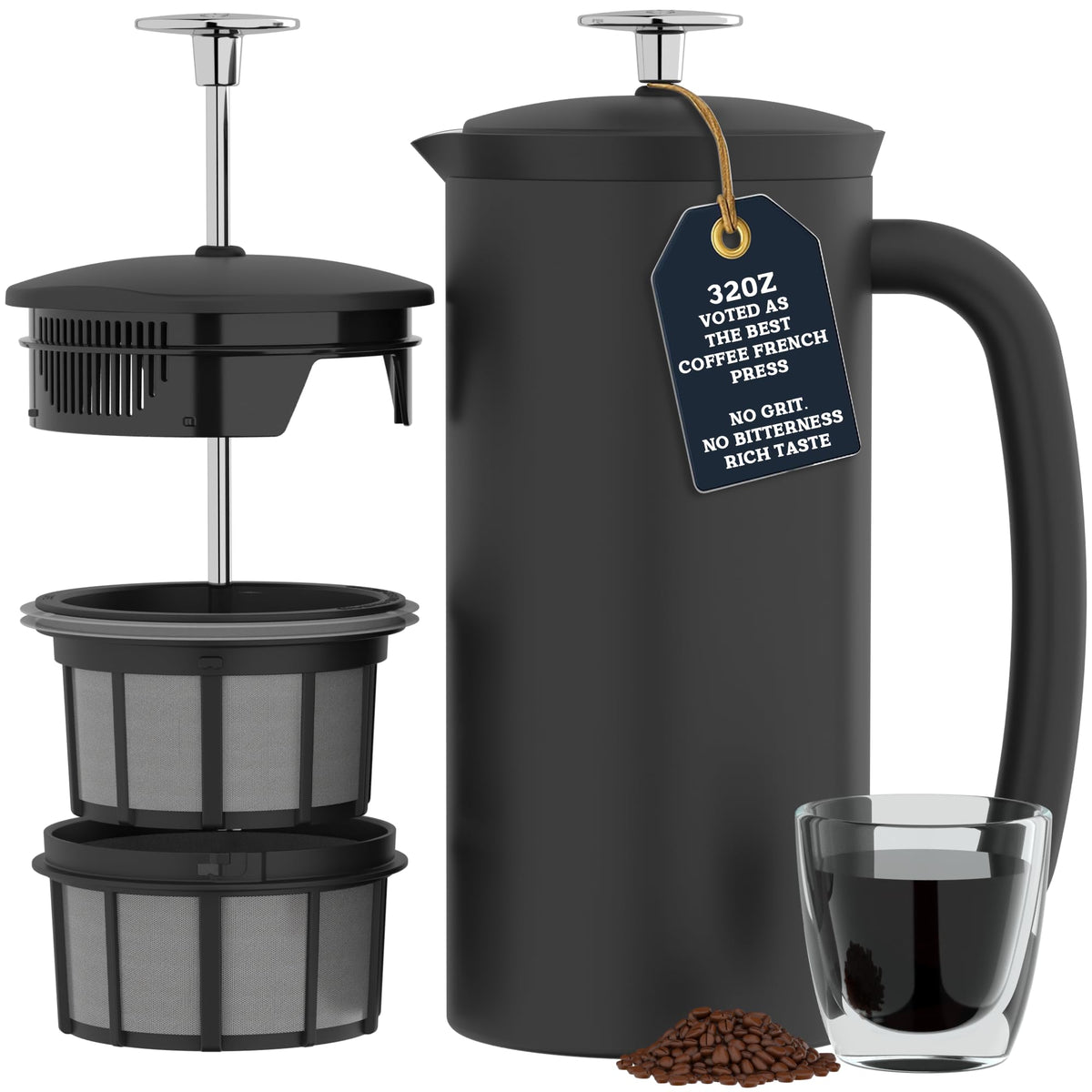 ESPRO P7 with double micro-filter for grit-free brew and smoother coffee.
