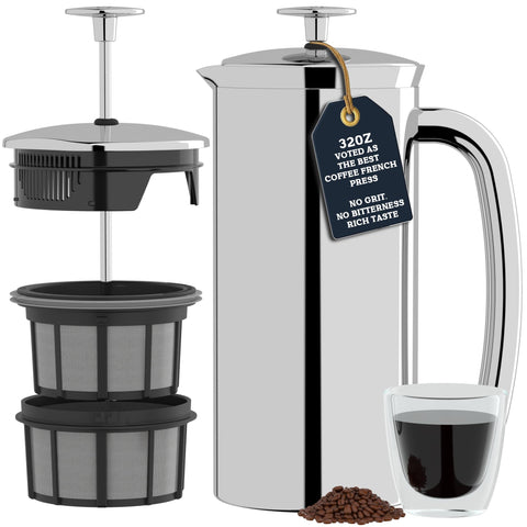 ESPRO P7 double micro-filter system for grit-free brewing.
