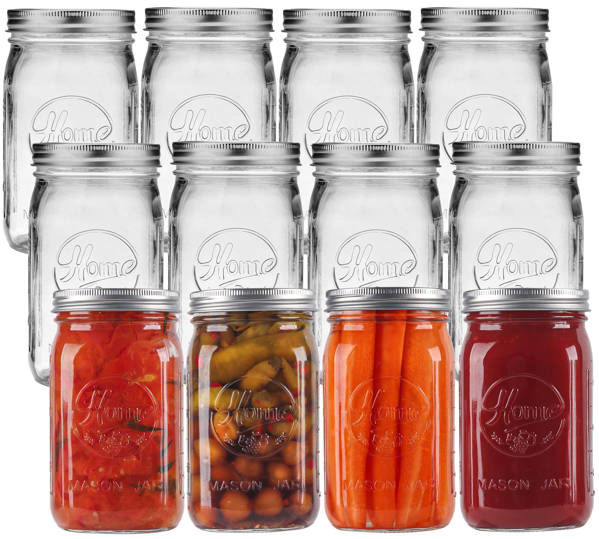 Esrentle 32oz wide-mouth mason jar shows contents clearly for quick freshness checks