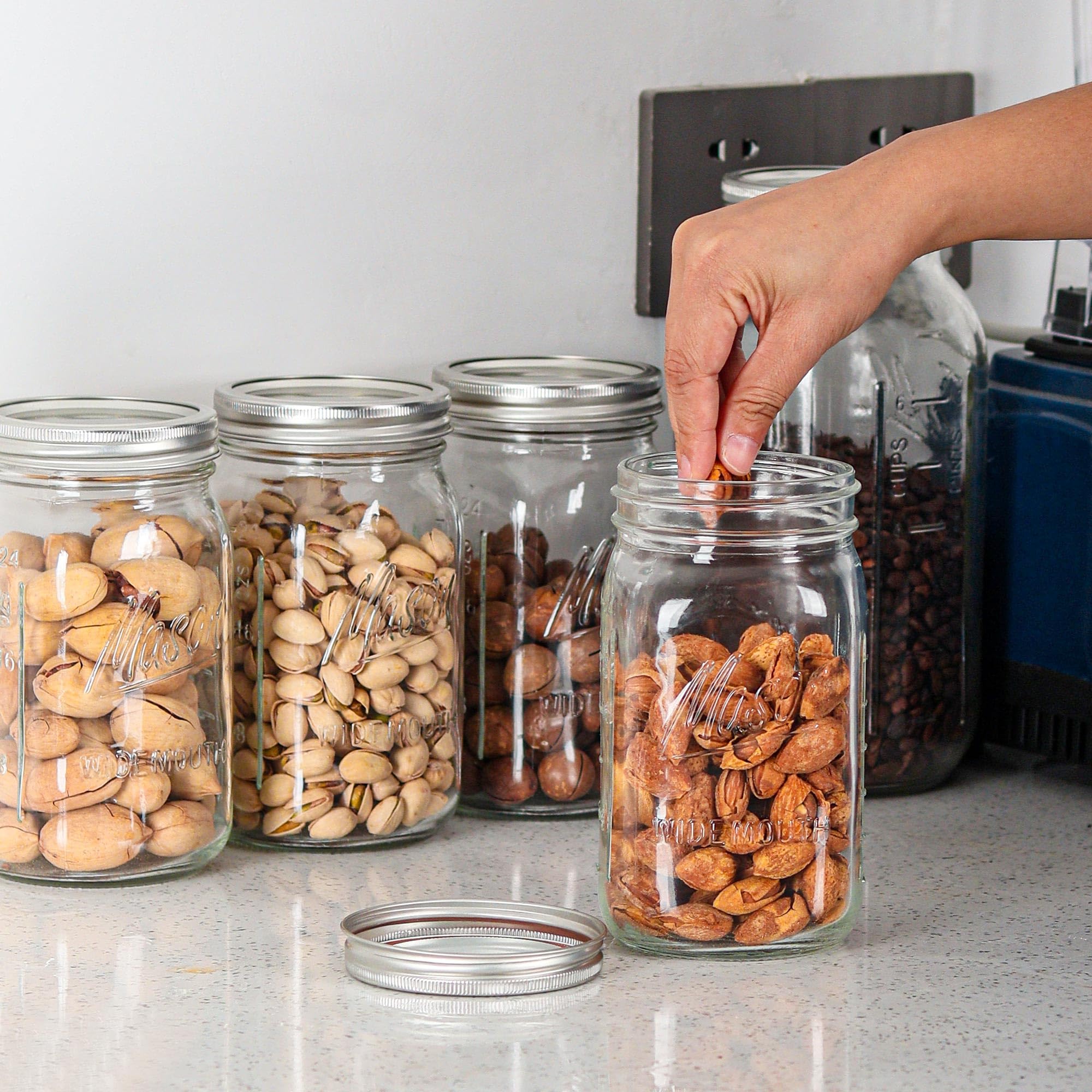 Esrentle jar in use, perfect for jams and crafts.
