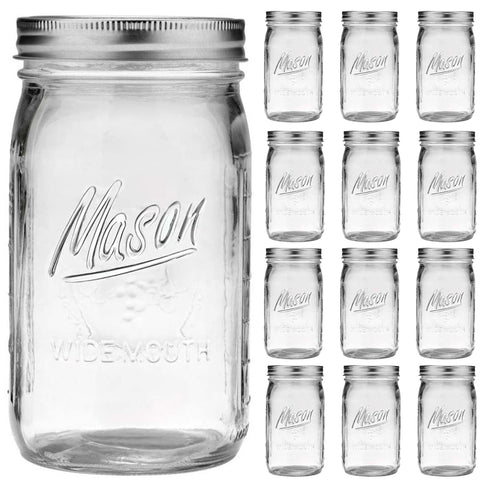 Esrentle wide-mouth mason jar 32 oz for easy filling and access.