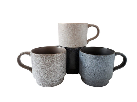 Essential Drinkware mugs showing varied colors for coordinated kitchen styling.