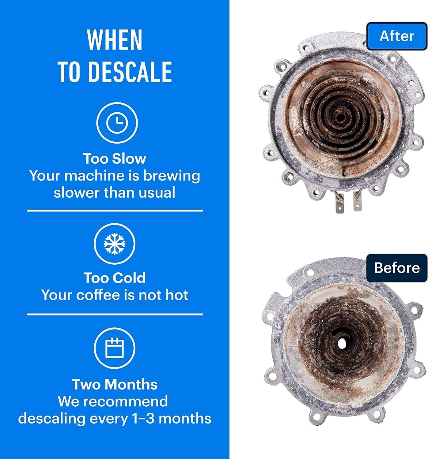 Essential Values Descaling 2-pack packaging image emphasizes cost efficiency