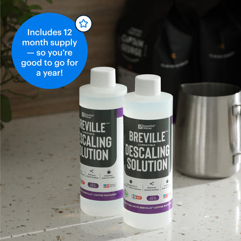 Essential Values Brev ille descaling 2-pack enables quarterly maintenance.
