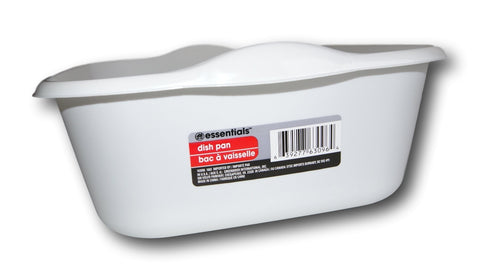 Essentials white dishpan in sink, fits single or double sinks