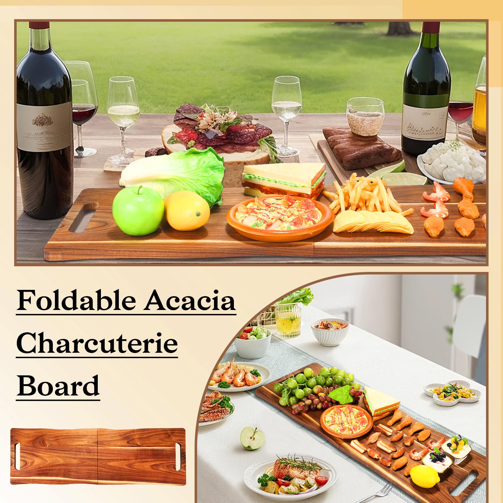 Essenya Foldable cheese board for picnic and outdoor serving