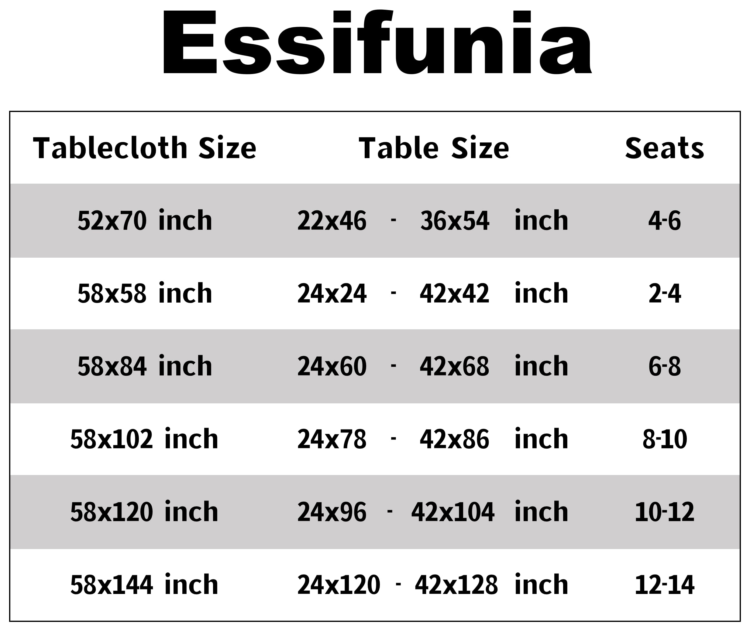 Essifunia waterproof polyester tablecloth protects surfaces with a polished look.