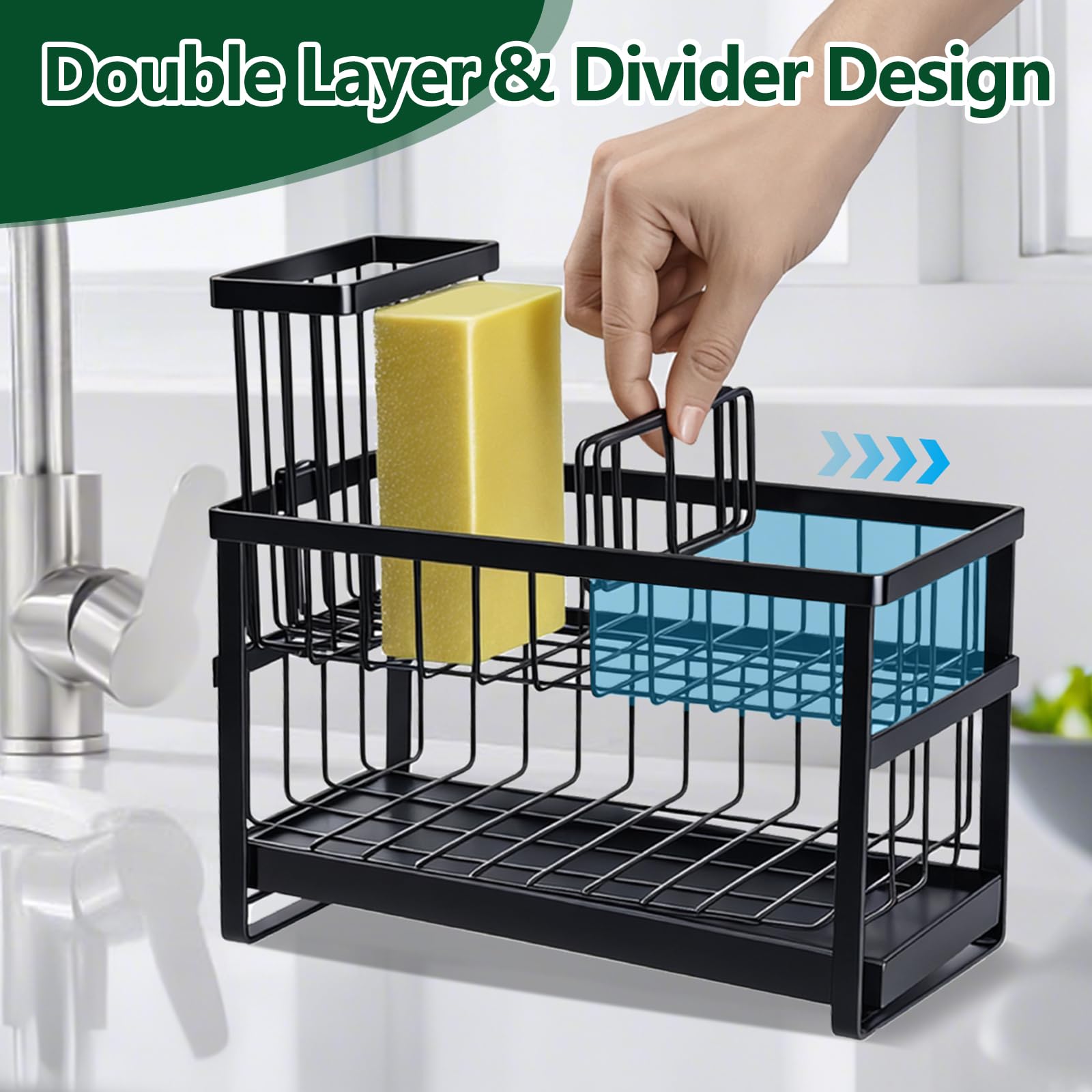 Essovee two-tier divider creates separate spaces for utensils and tools.