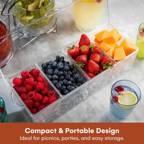 Estilo chilled condiment server ideal for outdoor use at barbecues and picnics