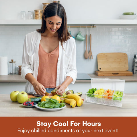 Estilo clear acrylic condiment server is easy to clean and store