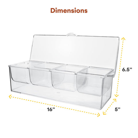Estilo hinged-lid Condiment Server protects toppings while staying easy to access