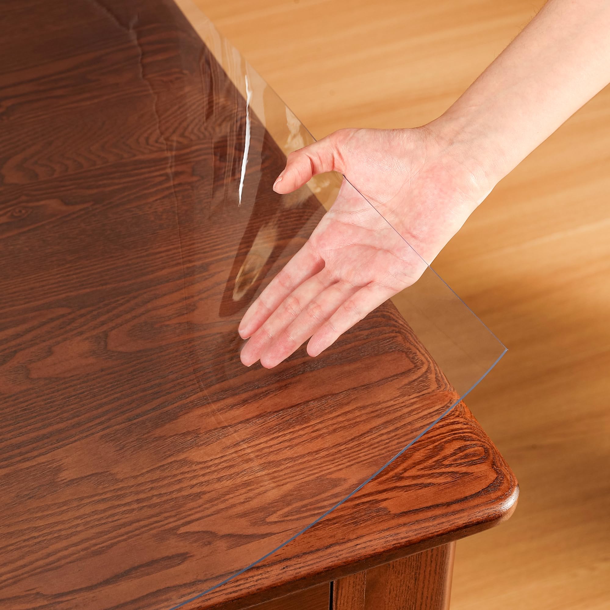 ETechMART clear table cover 36x60 rectangle protecting dining surfaces from spills