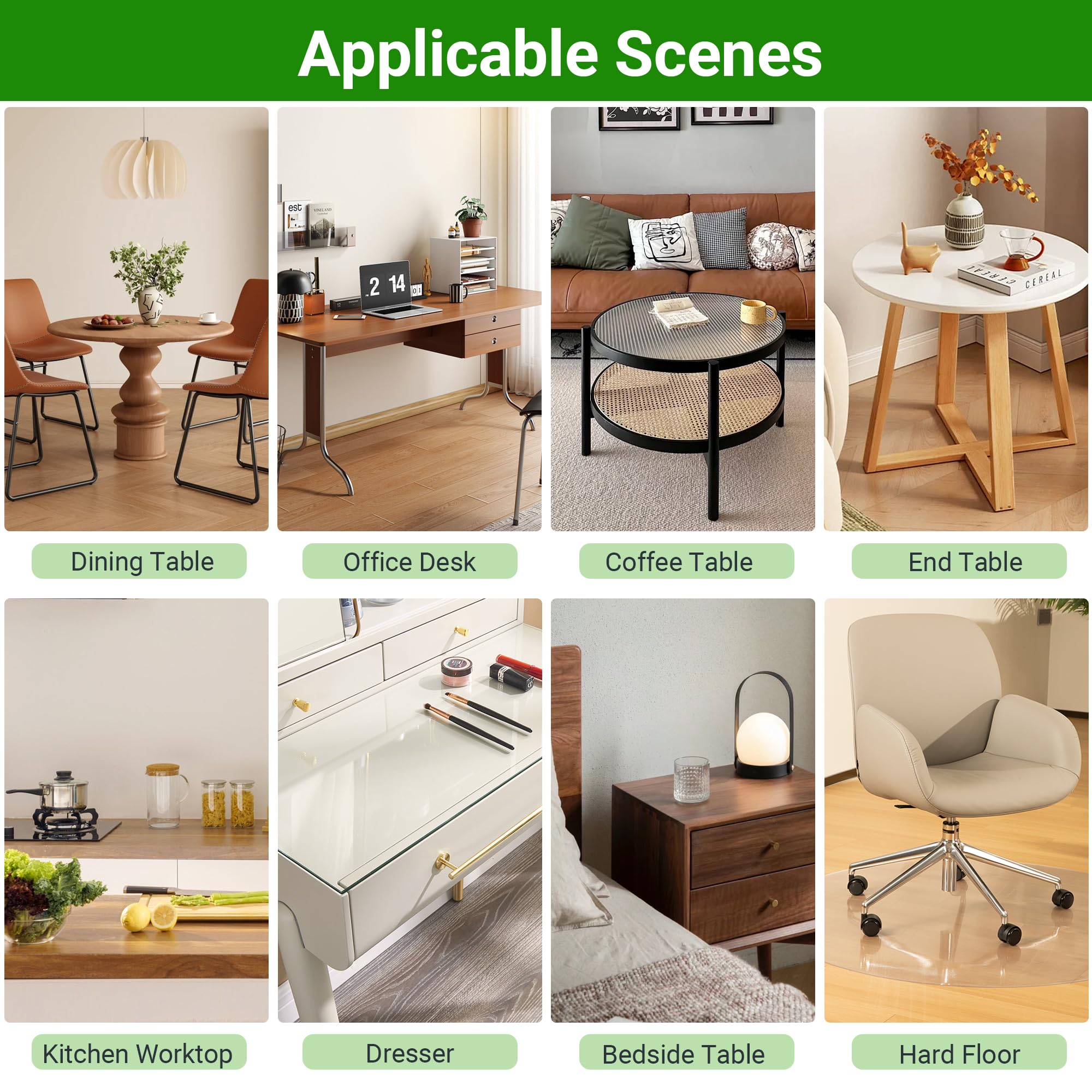 ETECHMART Textured-surface compatibility preserves protection on textured tabletops