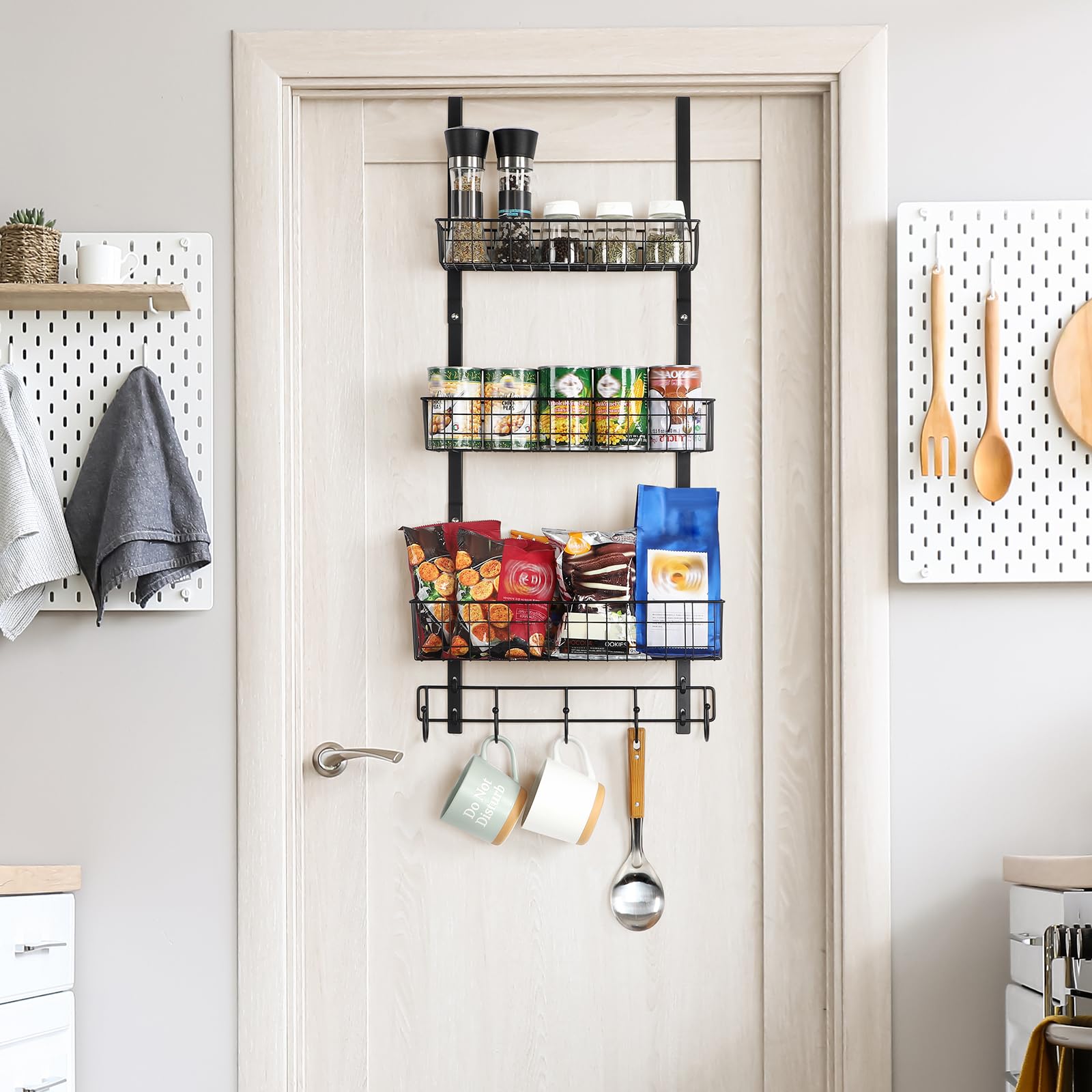 ETELI kitchen spice organizer over door keeps seasonings within reach.