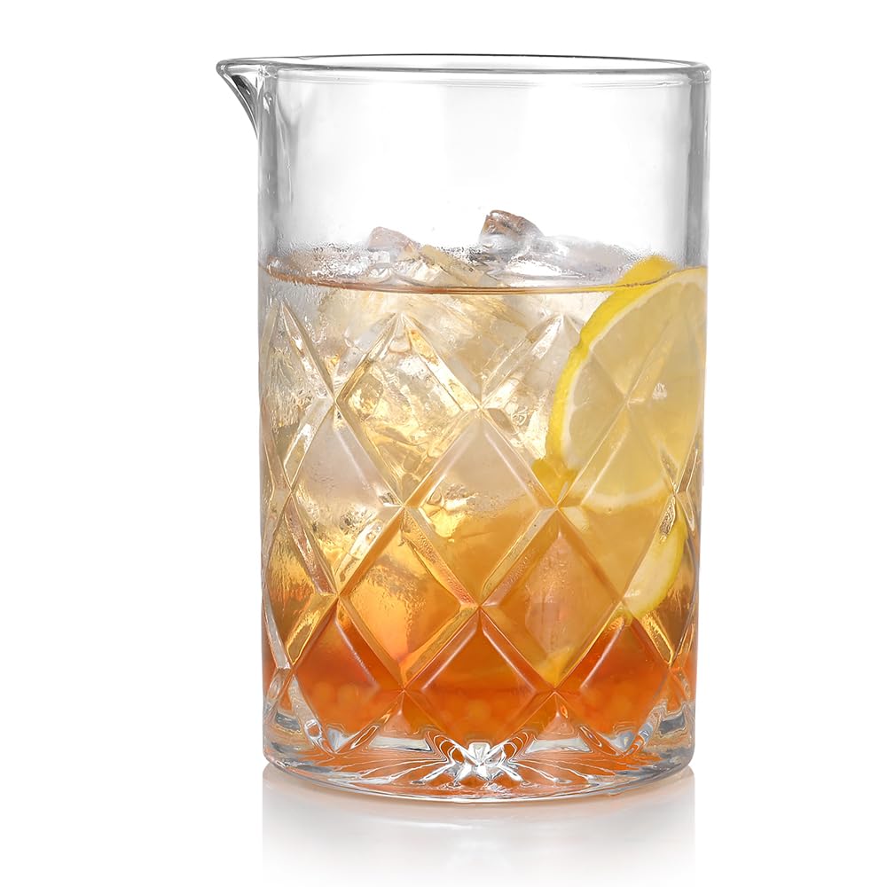 Etens cocktail mixing glass 24oz crystal clarity for precise stirred cocktails