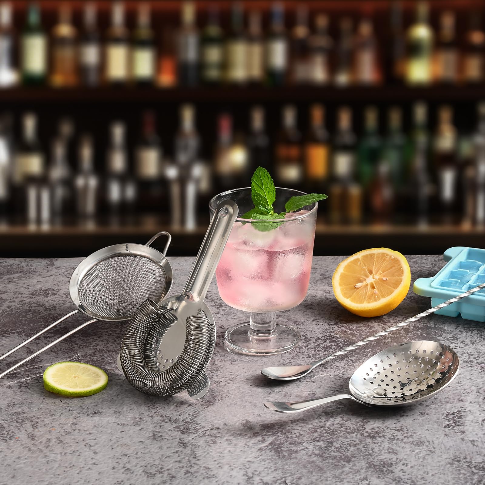 Etens dishwasher-safe bar tools simplify cleanup after shaking cocktails.