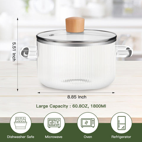 Eternelovery glass pot on stovetop-use demonstrates versatile heating