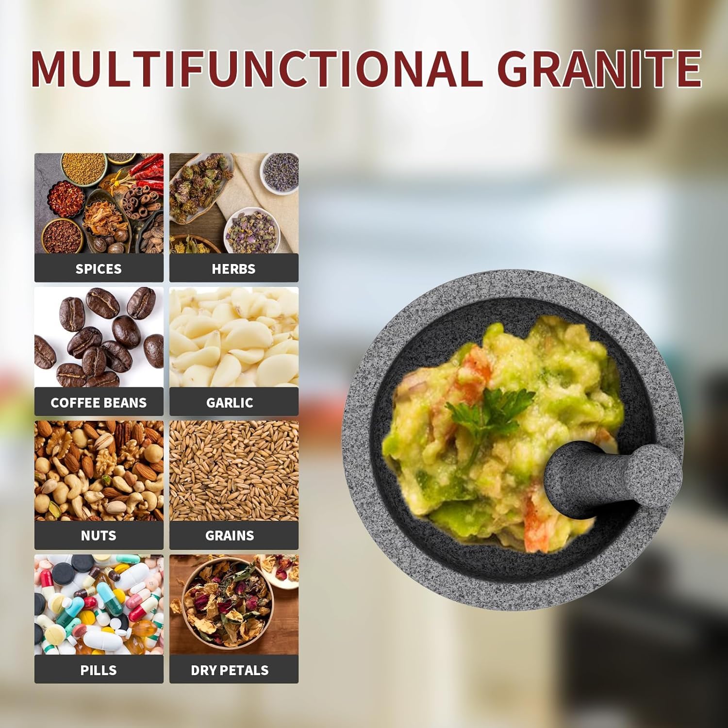 Etholive durable 100% granite construction for long-lasting kitchen use.