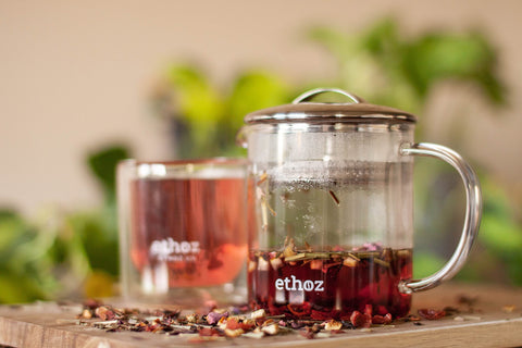 Ethoz minimalist design supports compact, easy-to-clean tea brewing in daily routines.